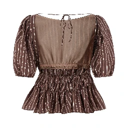 Brown Viscose Pattern Shirt