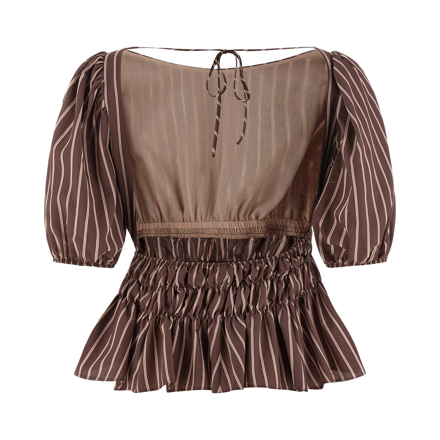 Brown Viscose Pattern Shirt