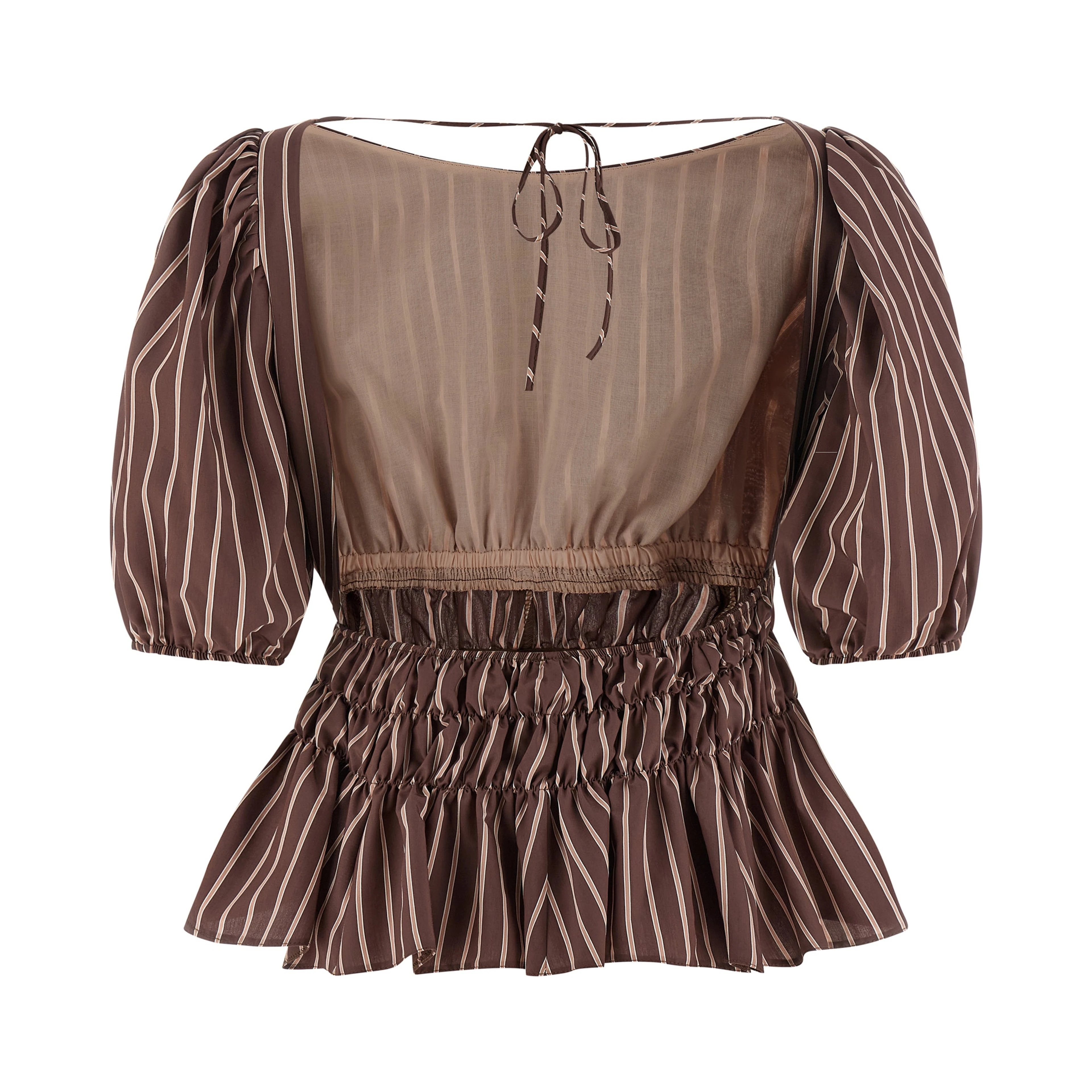 Brown Viscose Pattern Shirt