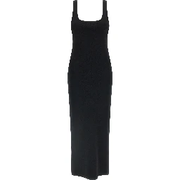 Black Viscose Midi Dress