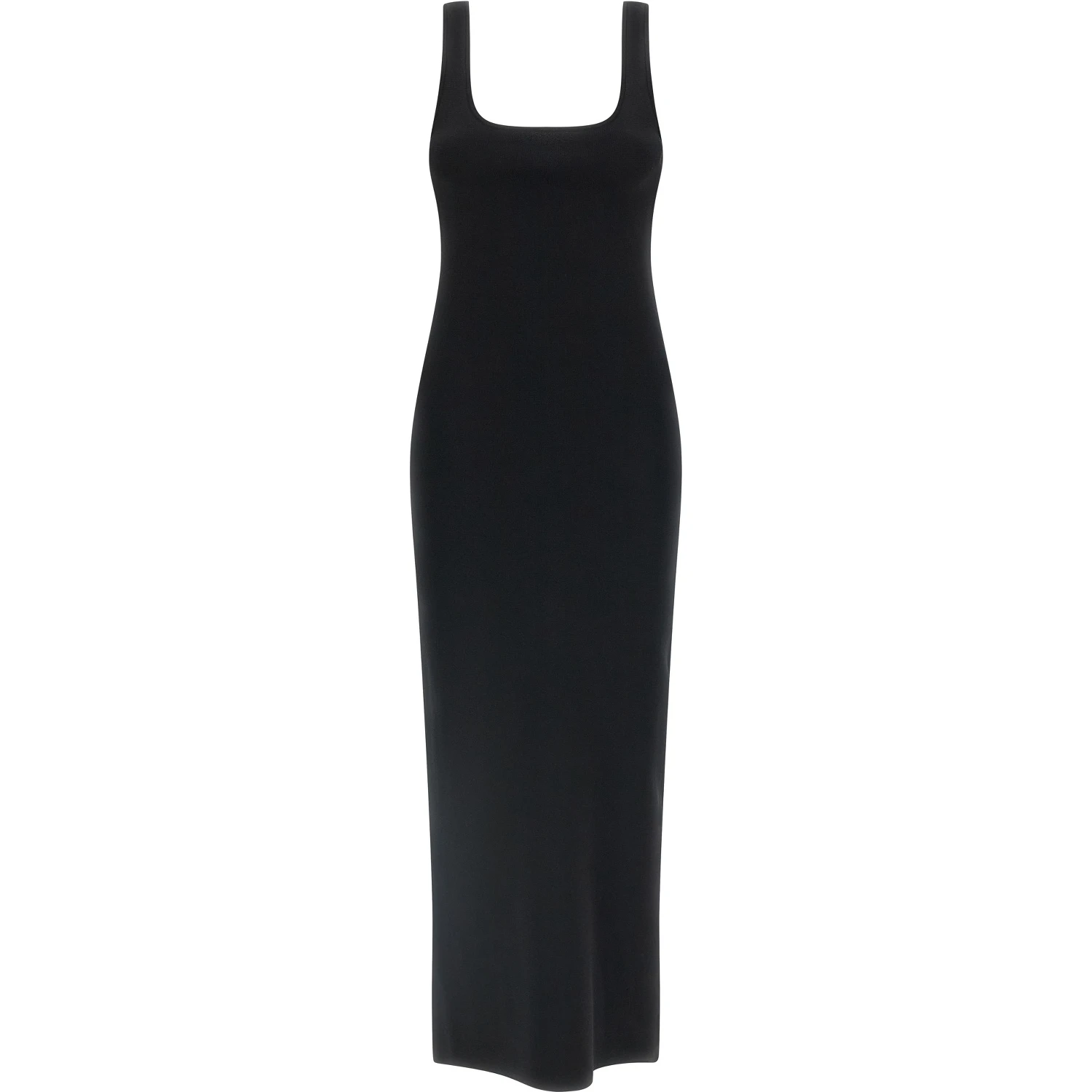 Black Viscose Midi Dress