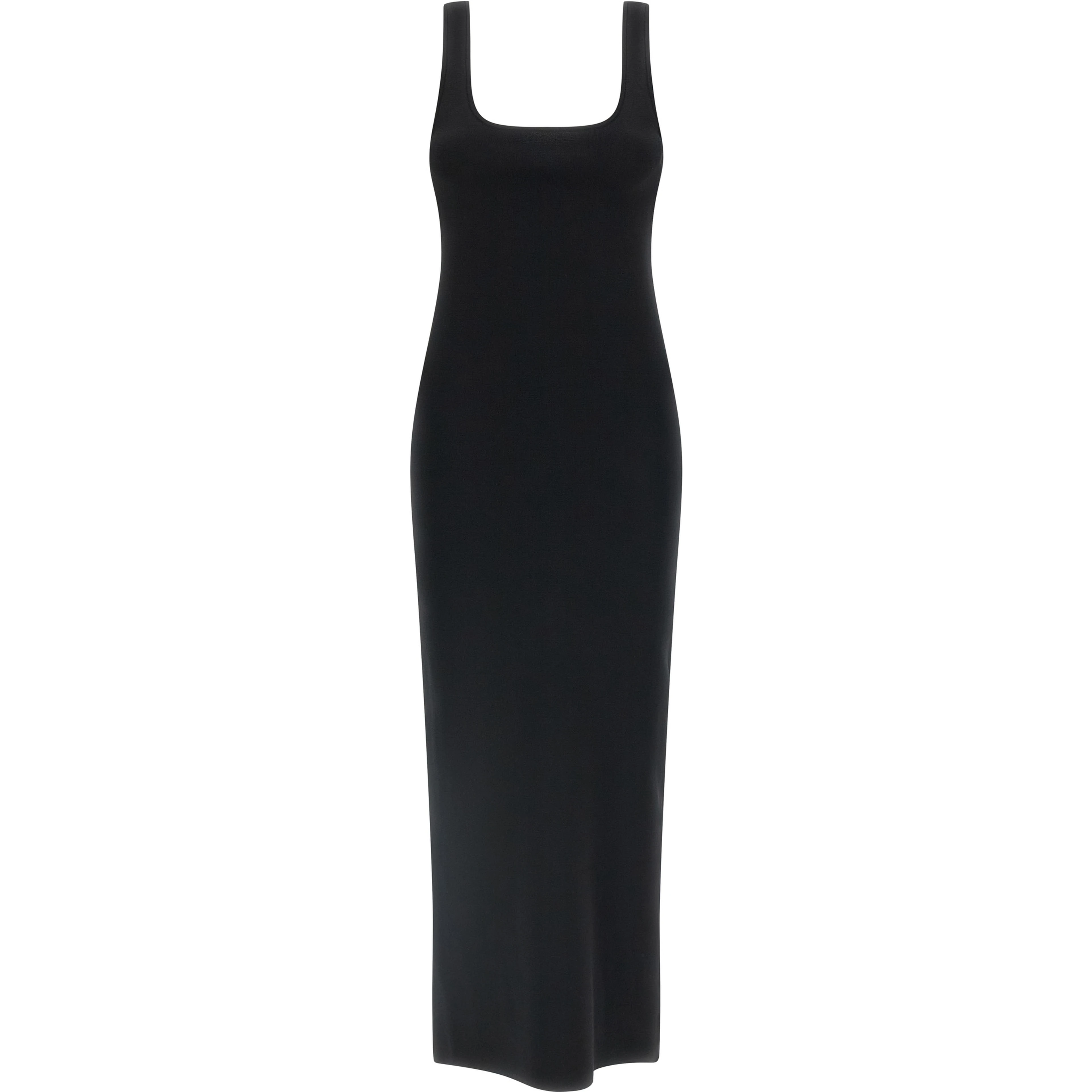 Black Viscose Midi Dress