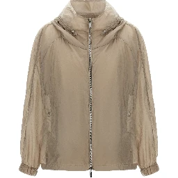 Beige Polyester Shell Jacket