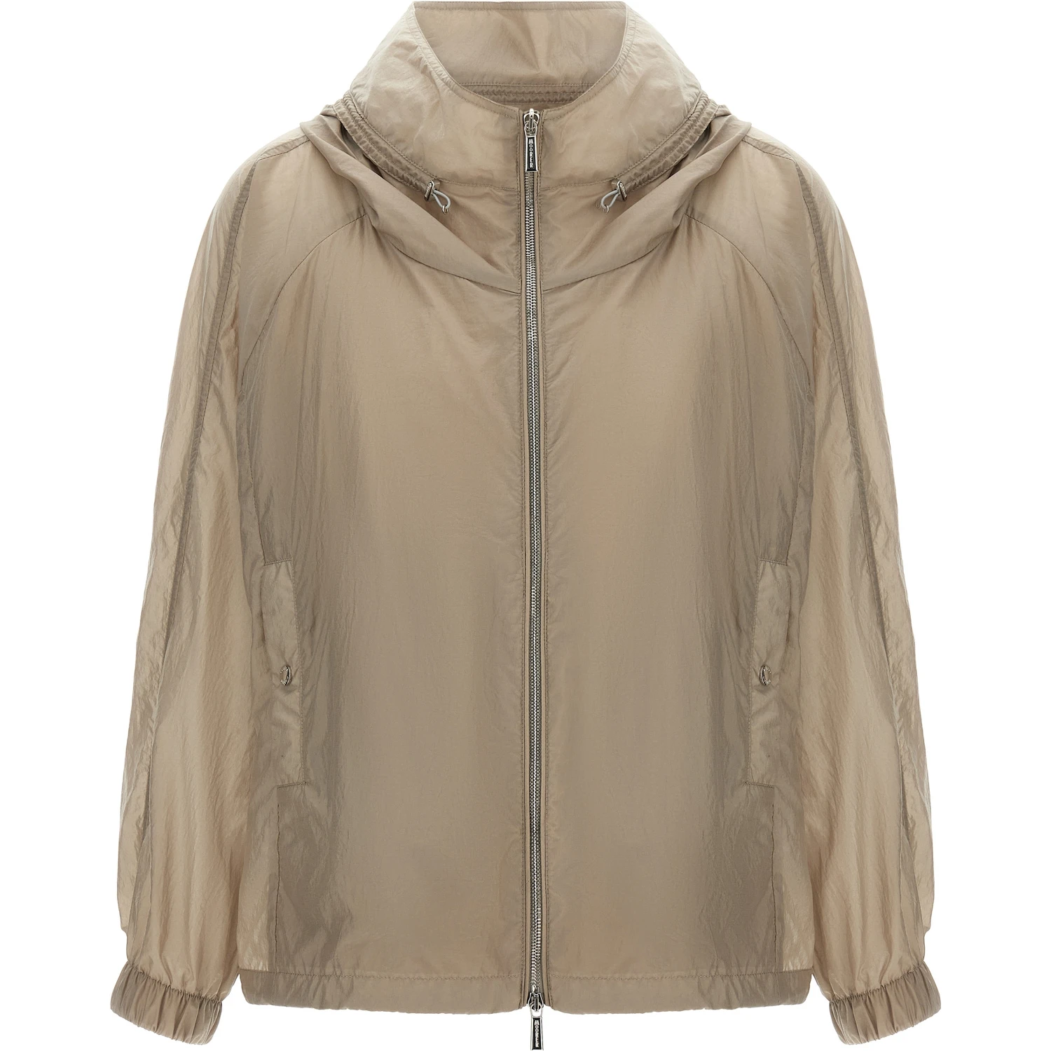 Beige Polyester Shell Jacket