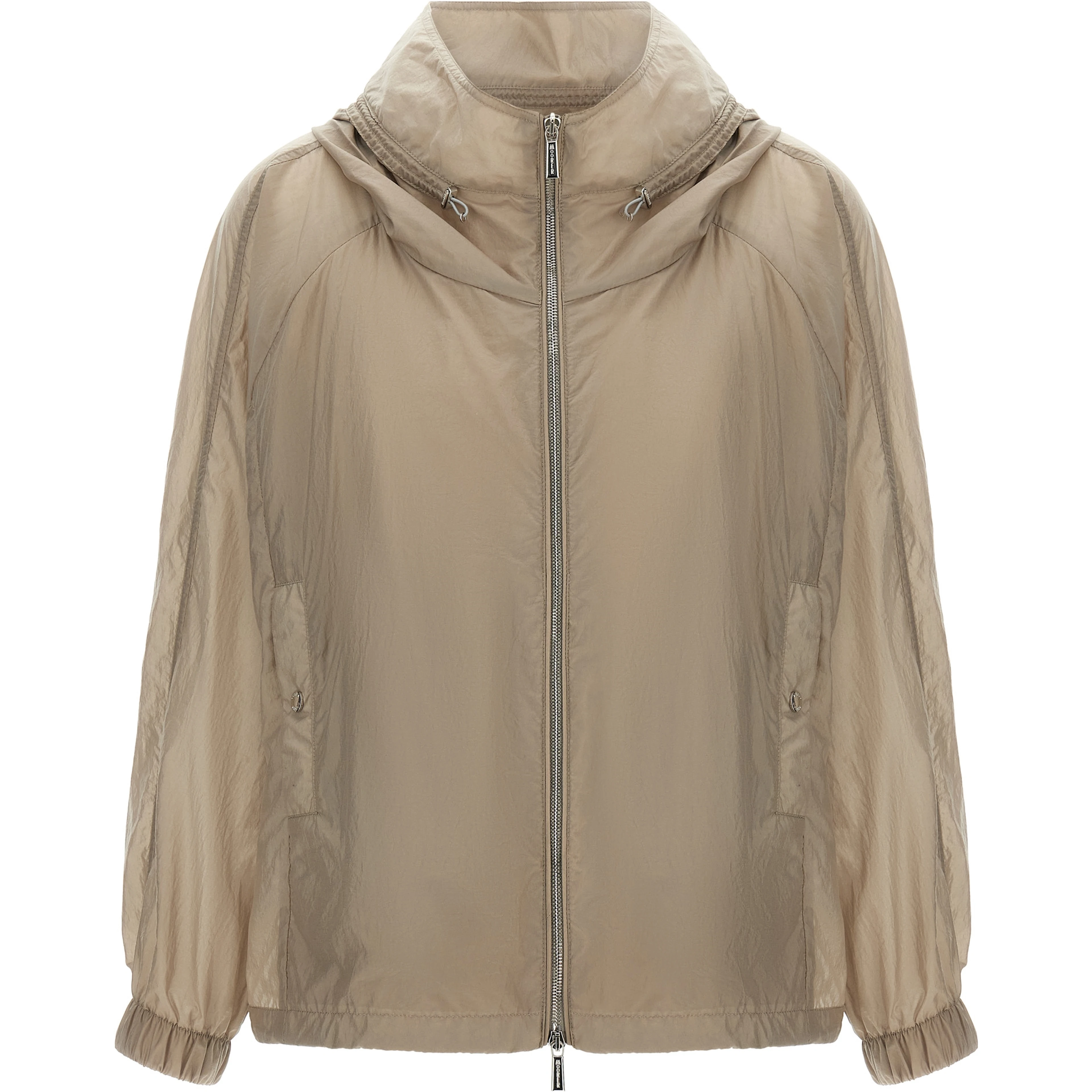 Beige Polyester Shell Jacket