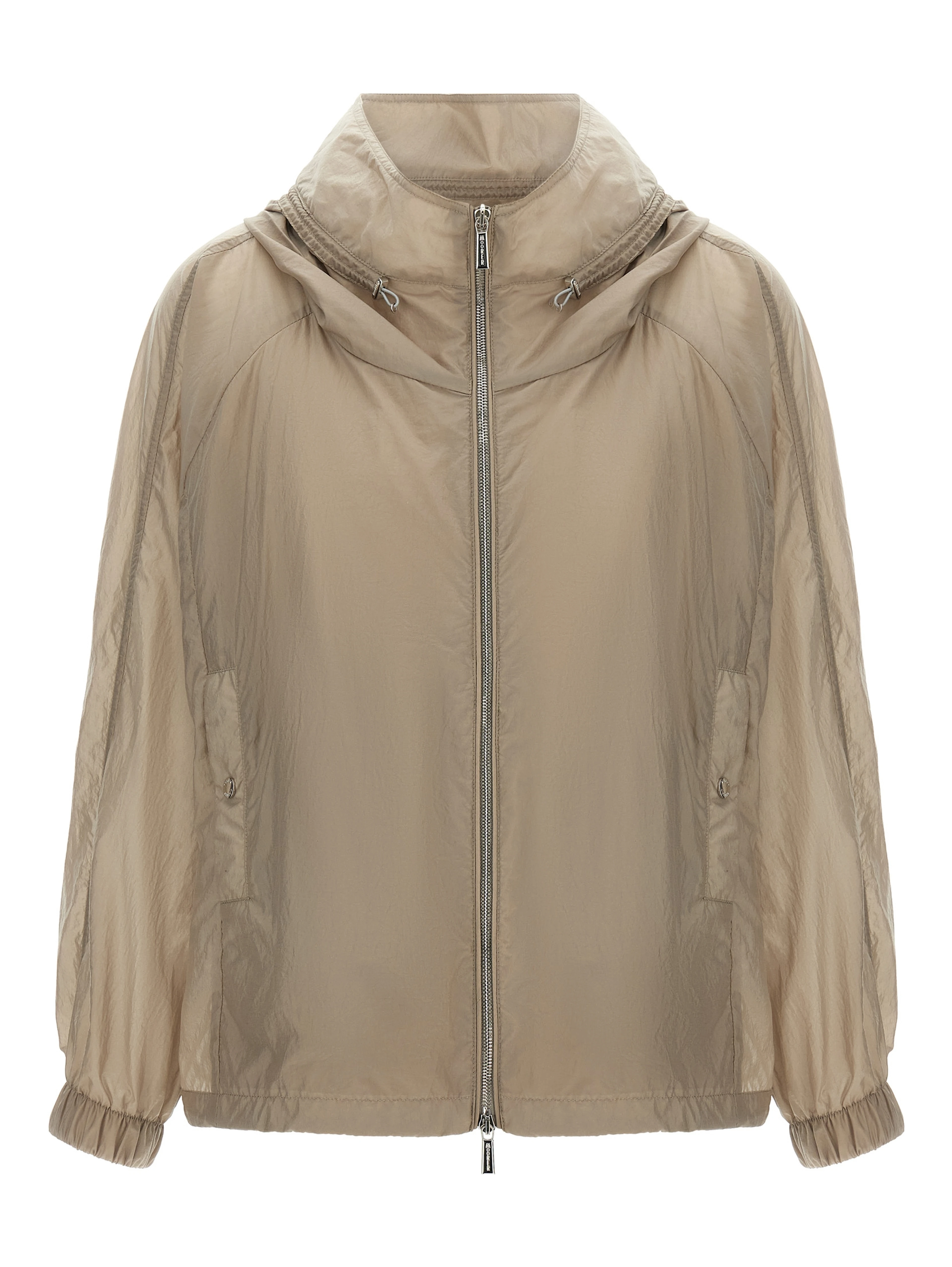 Beige Polyester Shell Jacket