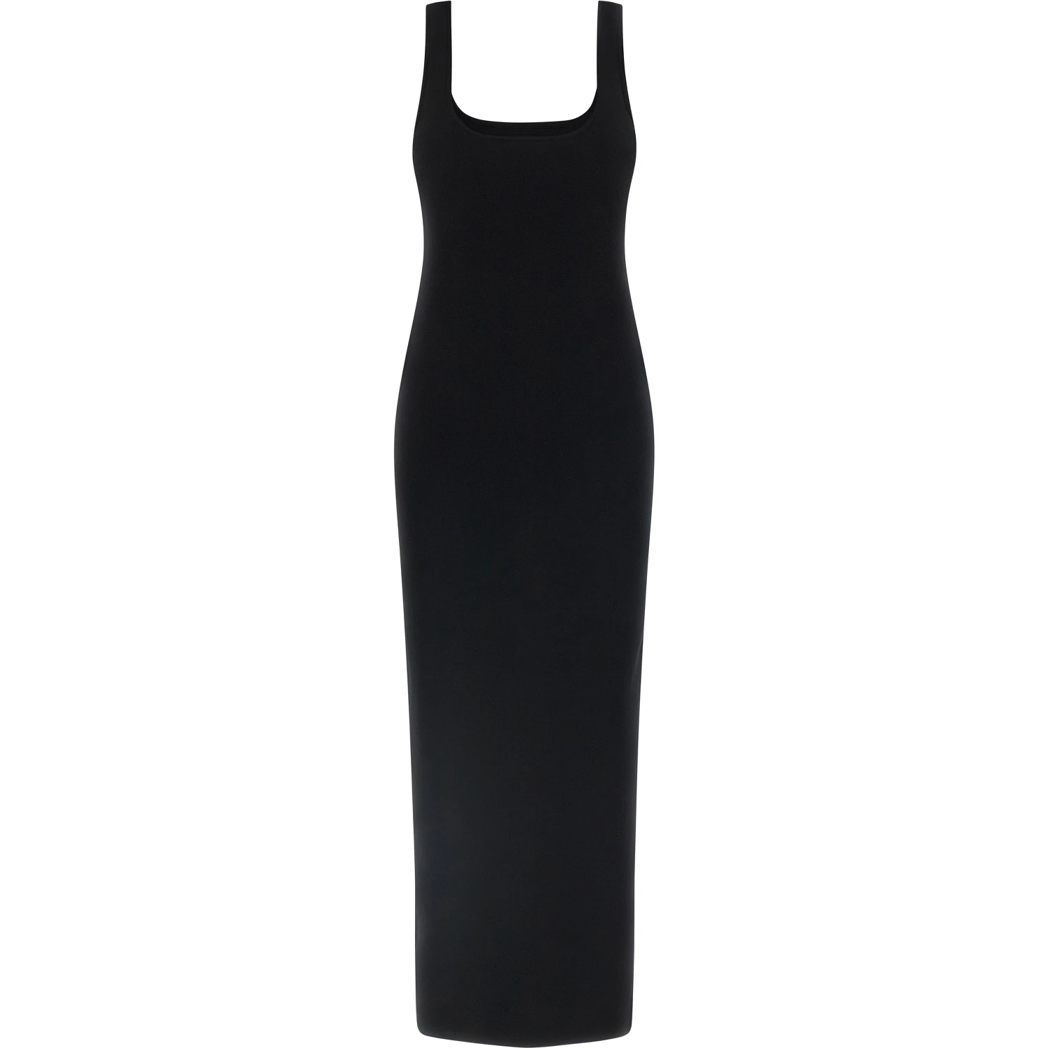 Black Viscose Midi Dress