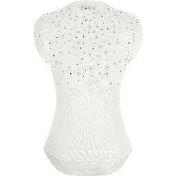 White Viscose Sleeveles T-Shirt