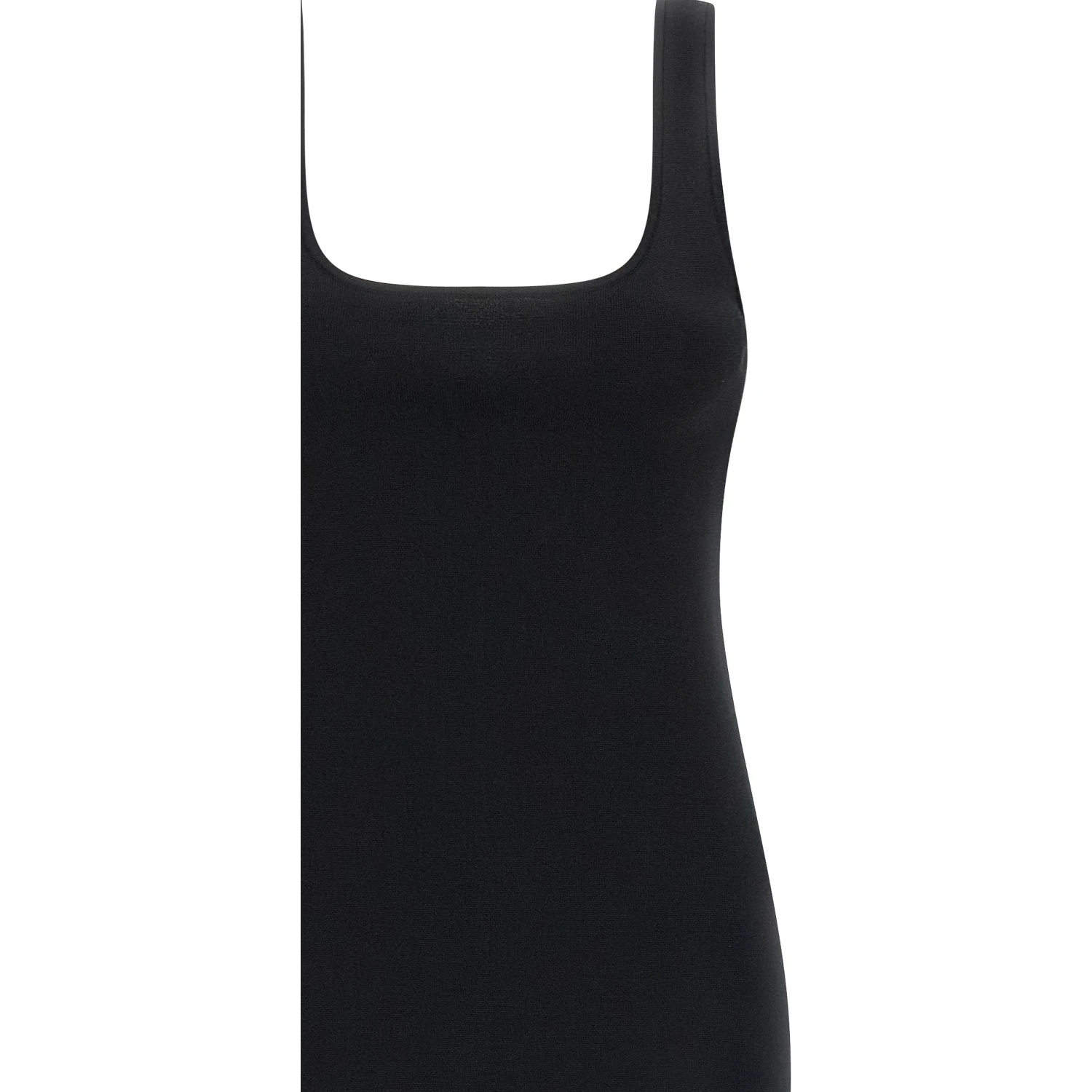 Black Viscose Midi Dress