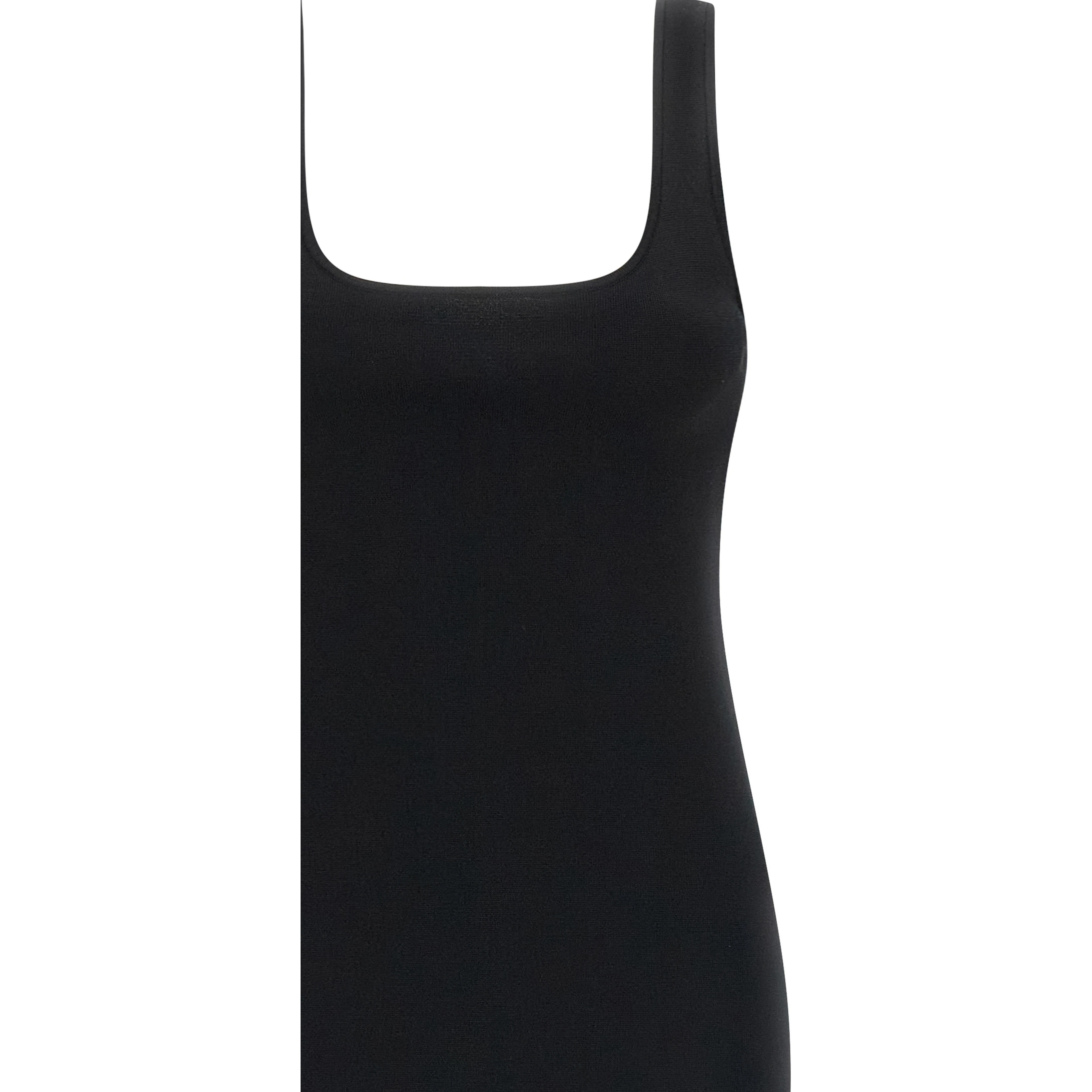 Black Viscose Midi Dress