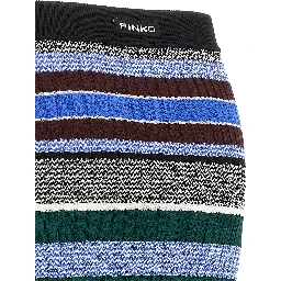 Multicolor Viscose Midi Skirt