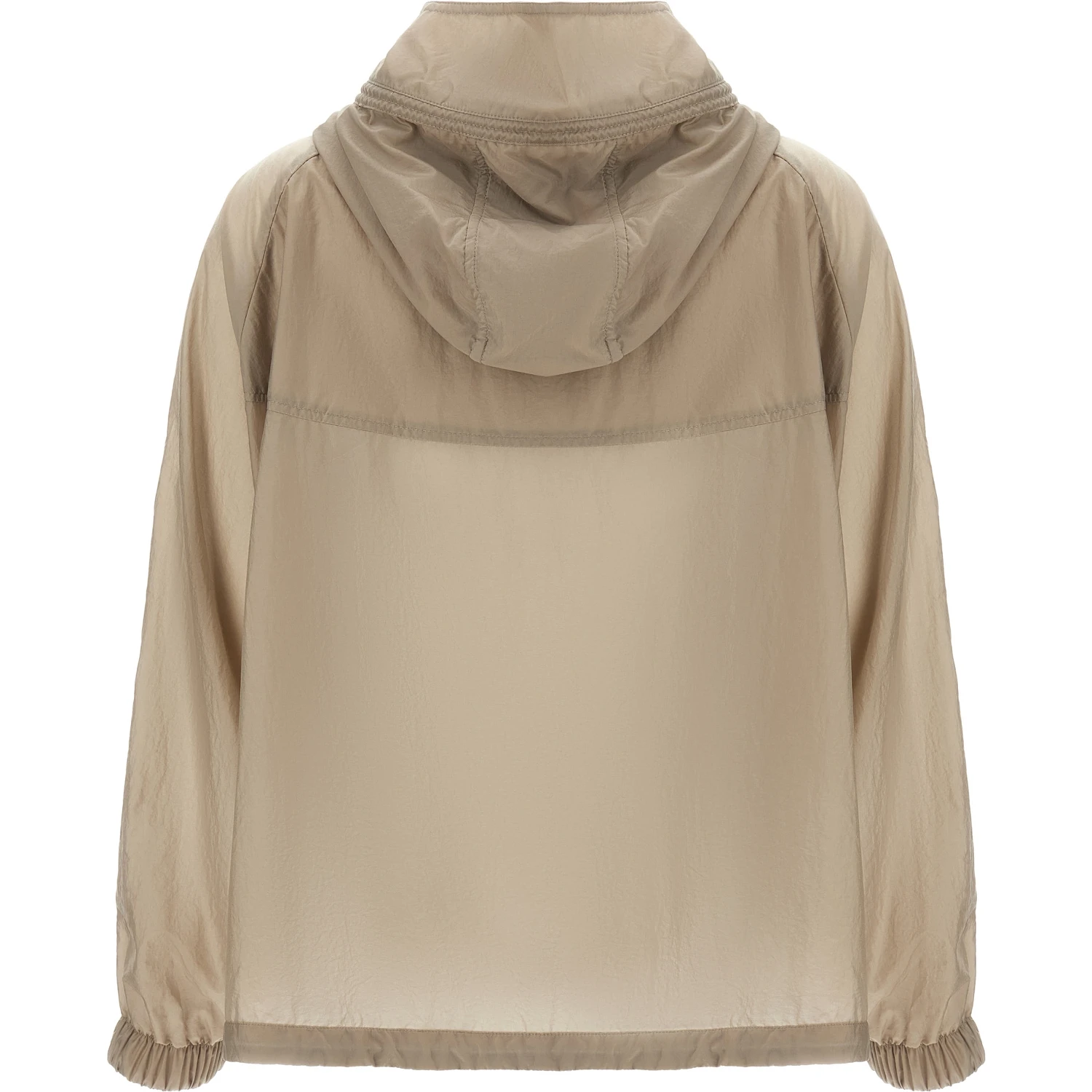 Beige Polyester Shell Jacket