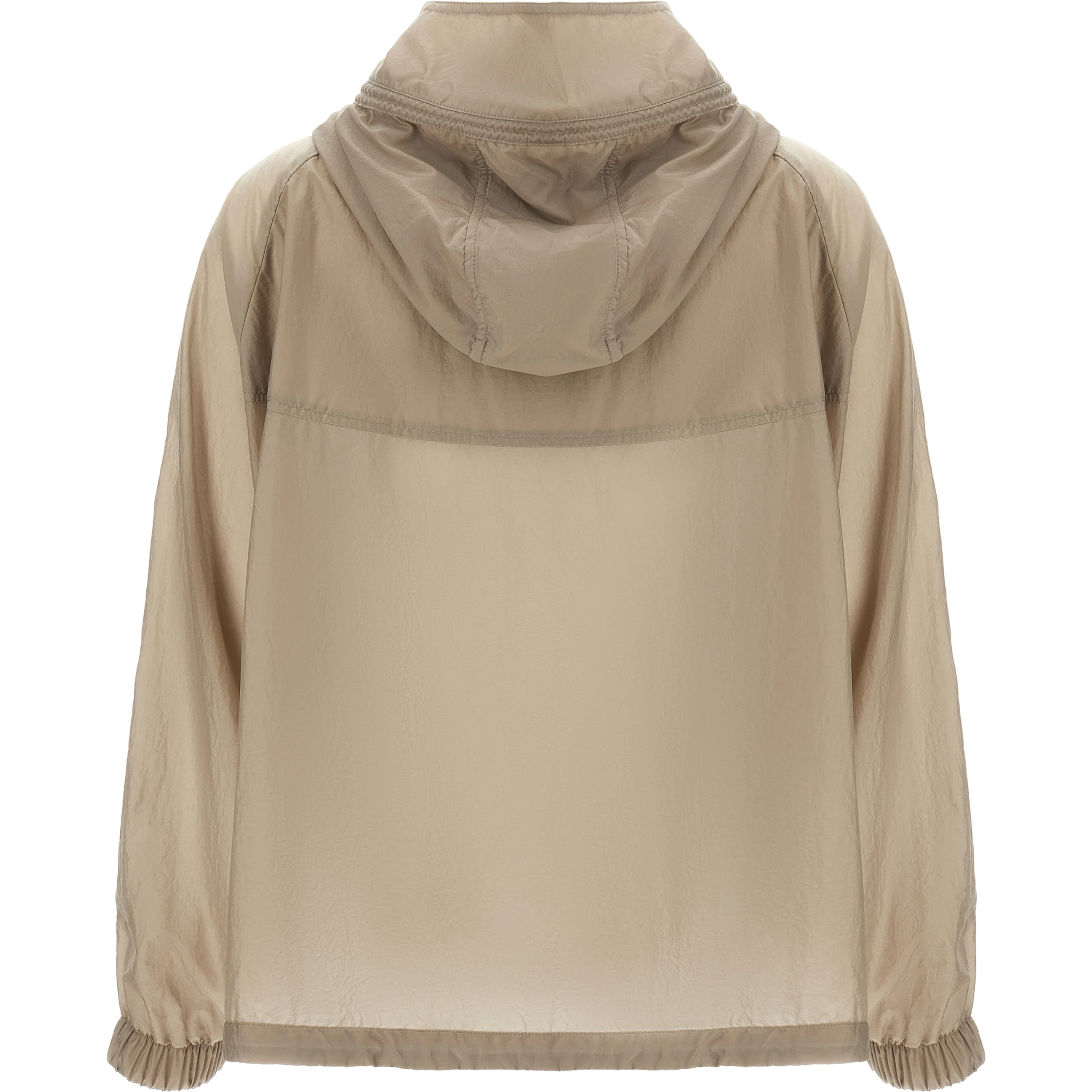 Beige Polyester Shell Jacket