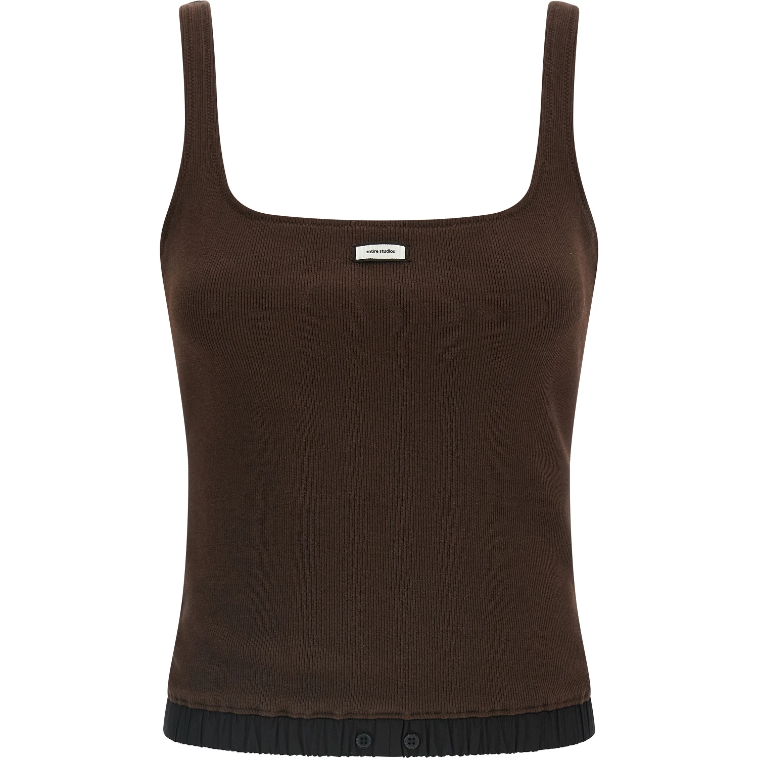 Brown Cotton Tank Tops