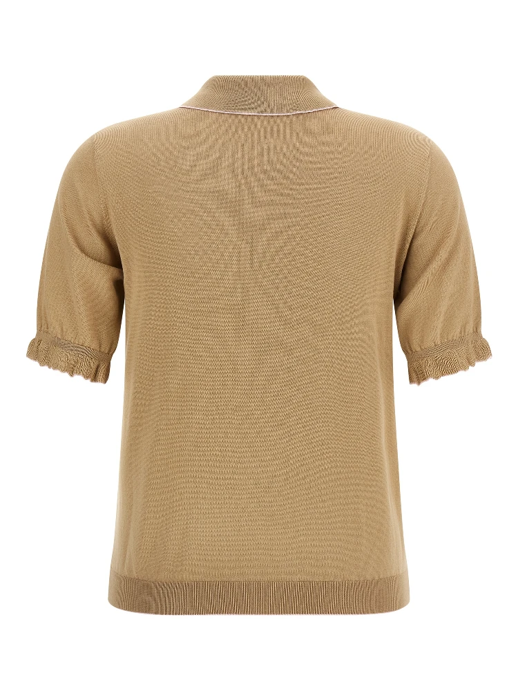 Beige Silk Polo Shirt alternative