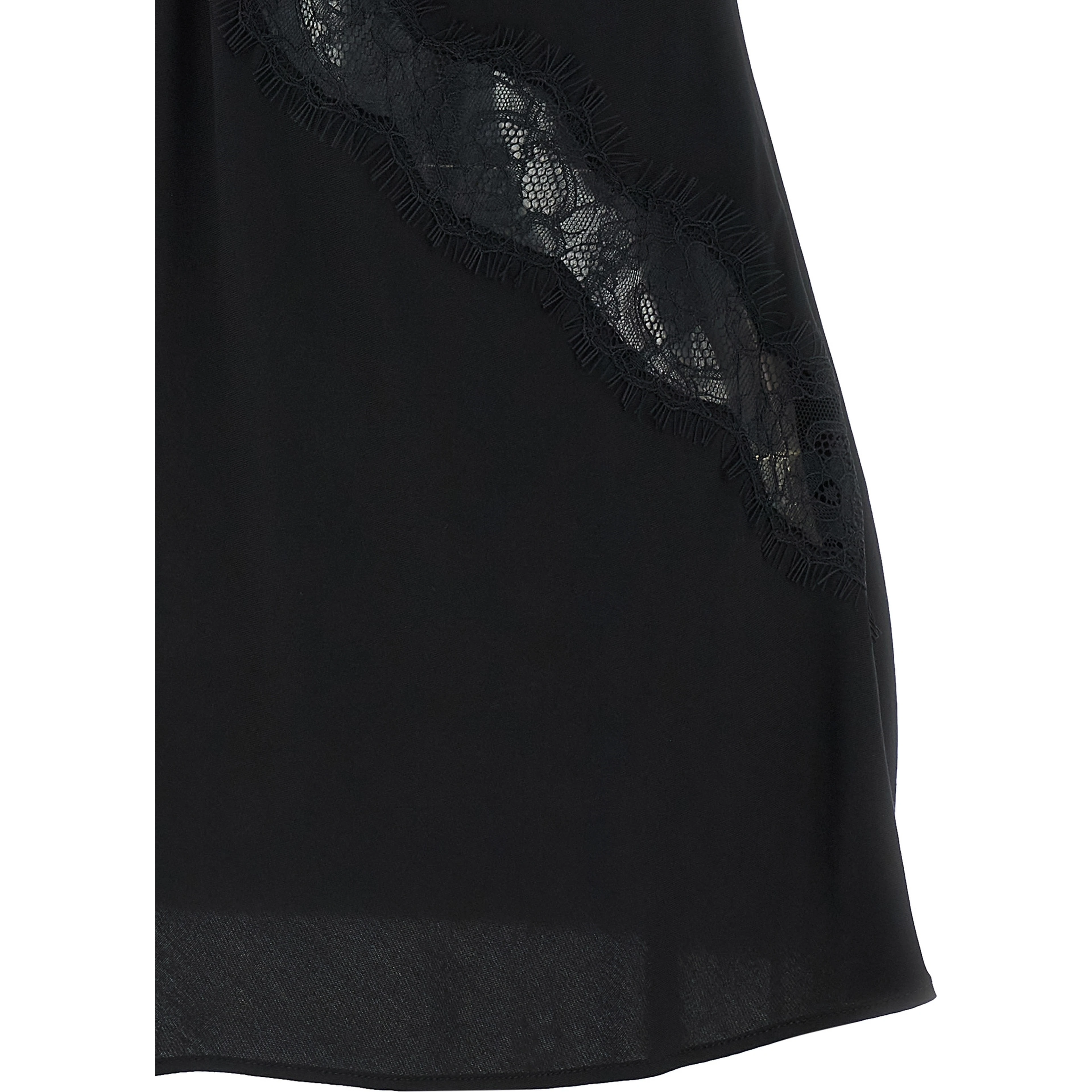 Black Viscose Sleeveles T-Shirt