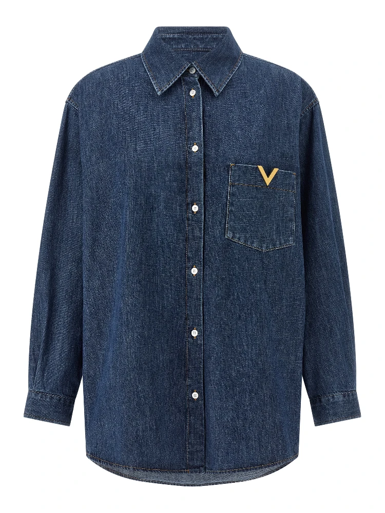 Blue Cotton Blouse