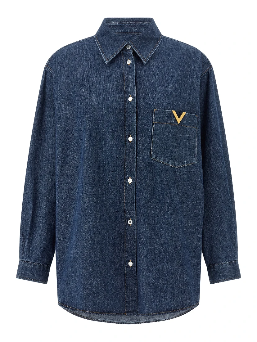 Blue Cotton Blouse