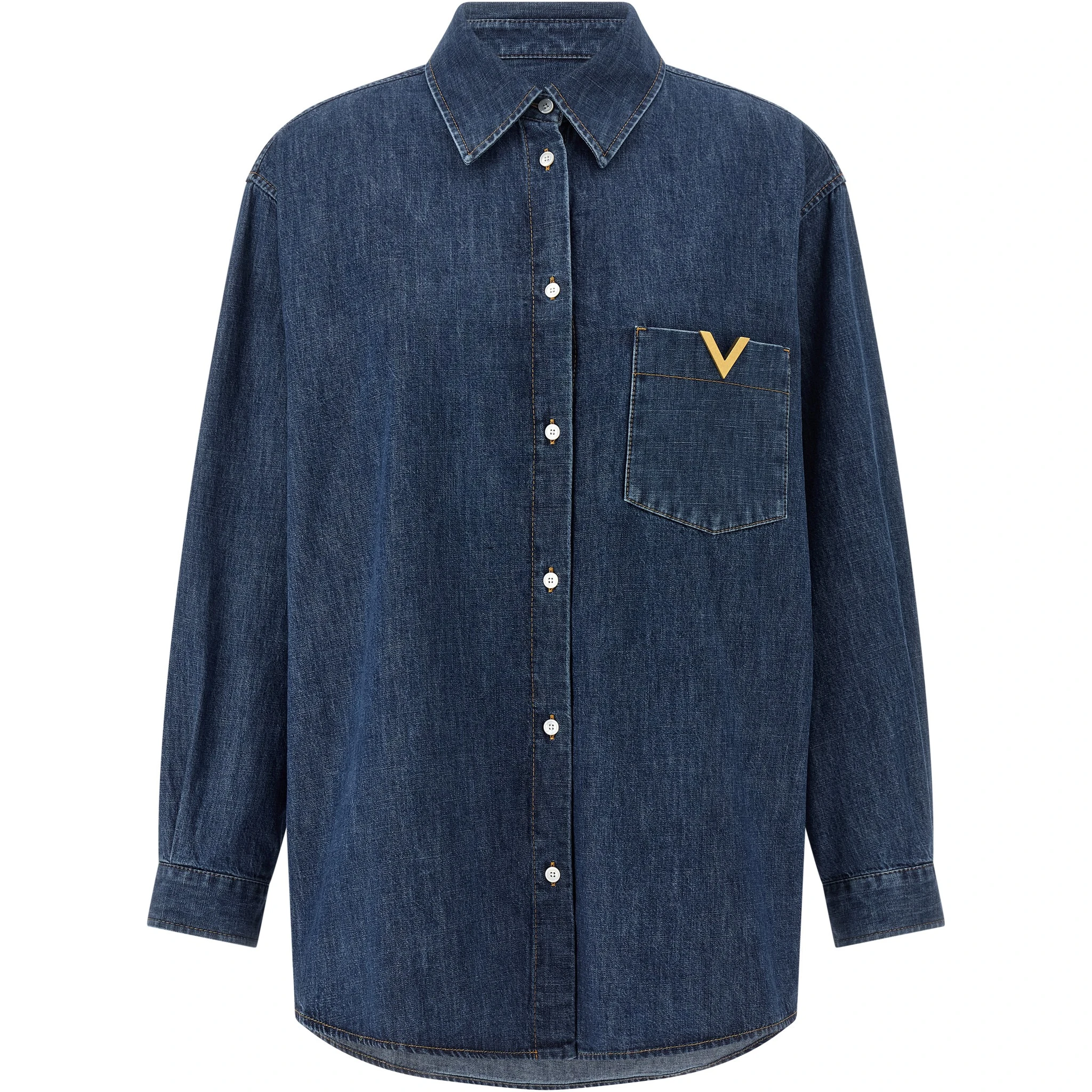 Blue Cotton Blouse