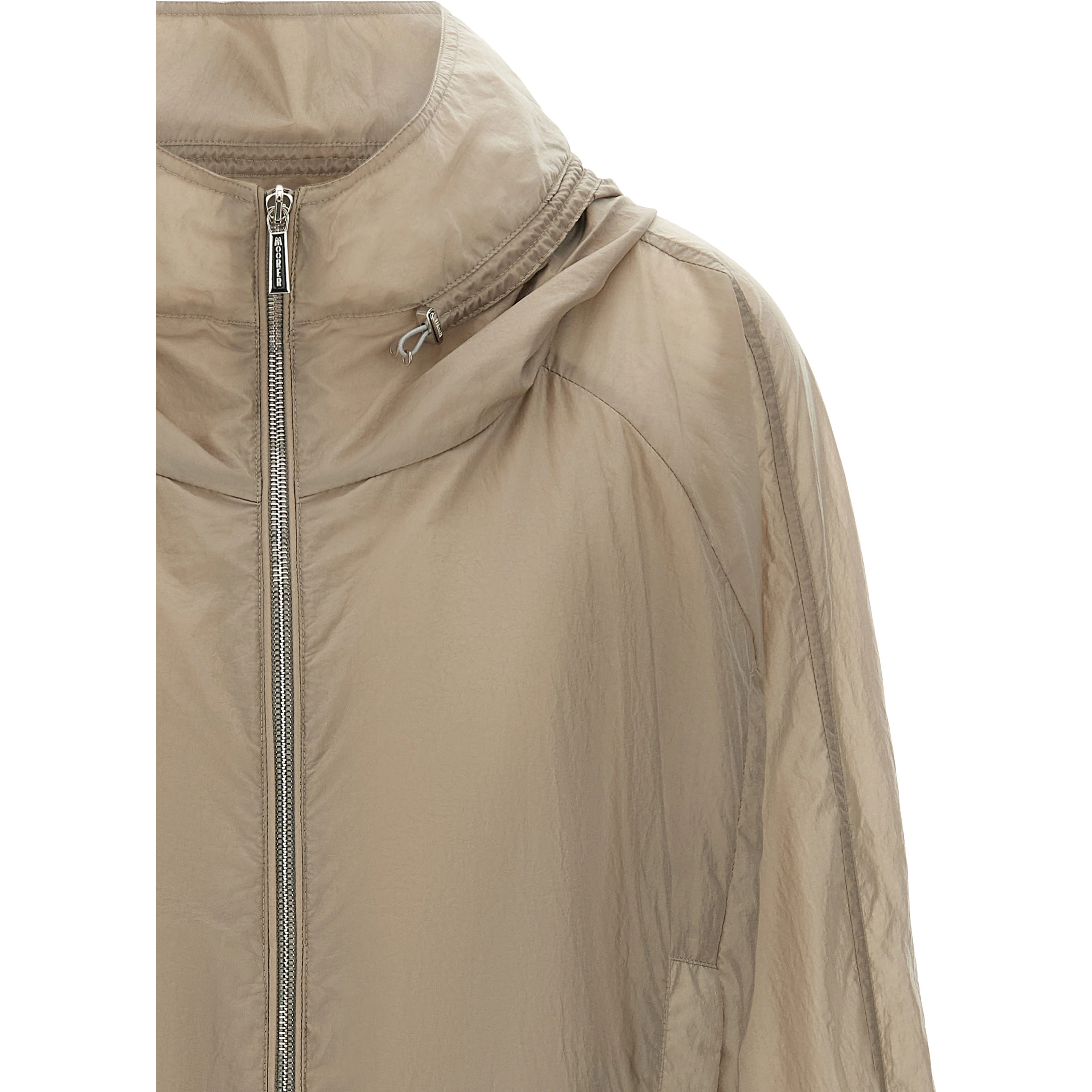 Beige Polyester Shell Jacket