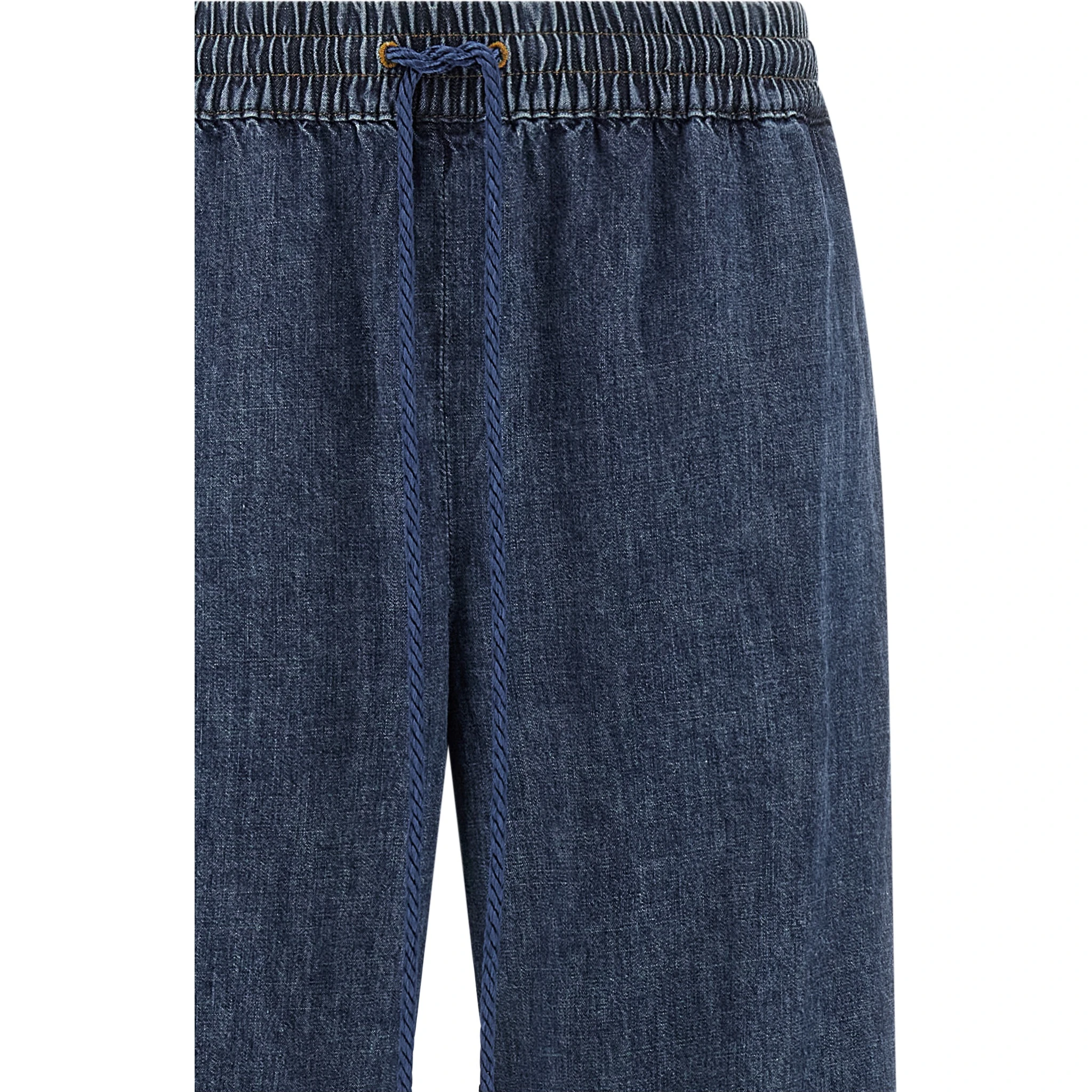 Blue Cotton Flared Jeans