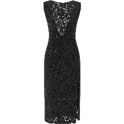 Black Cotton Midi Dress