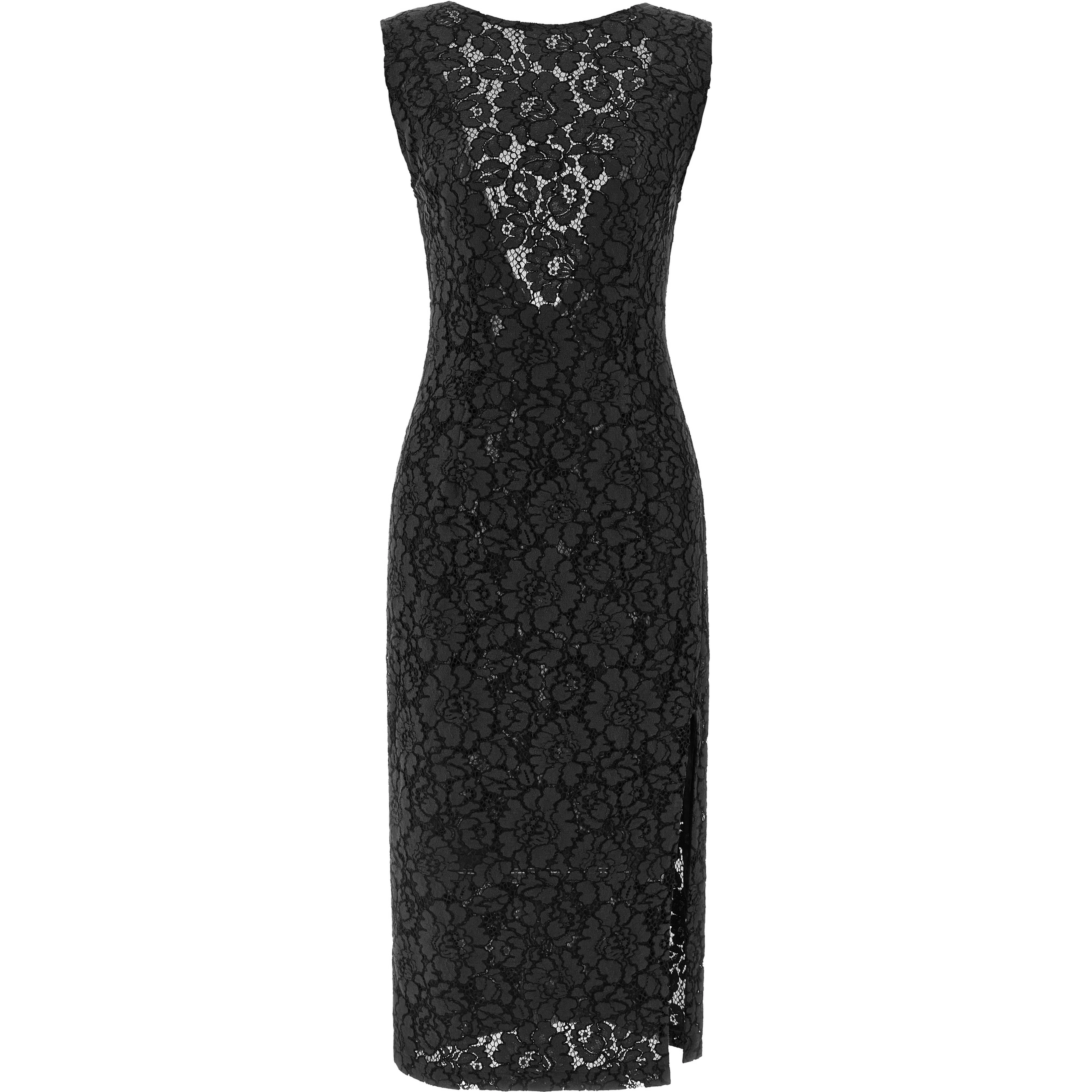 Black Cotton Midi Dress