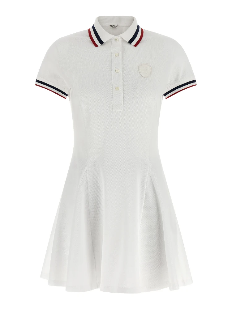 White Cotton Short Dress