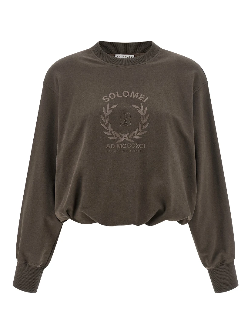 Brown Cotton Sweatshirt