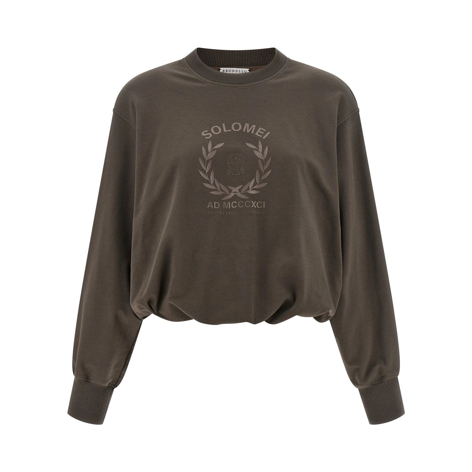 Brown Cotton Sweatshirt