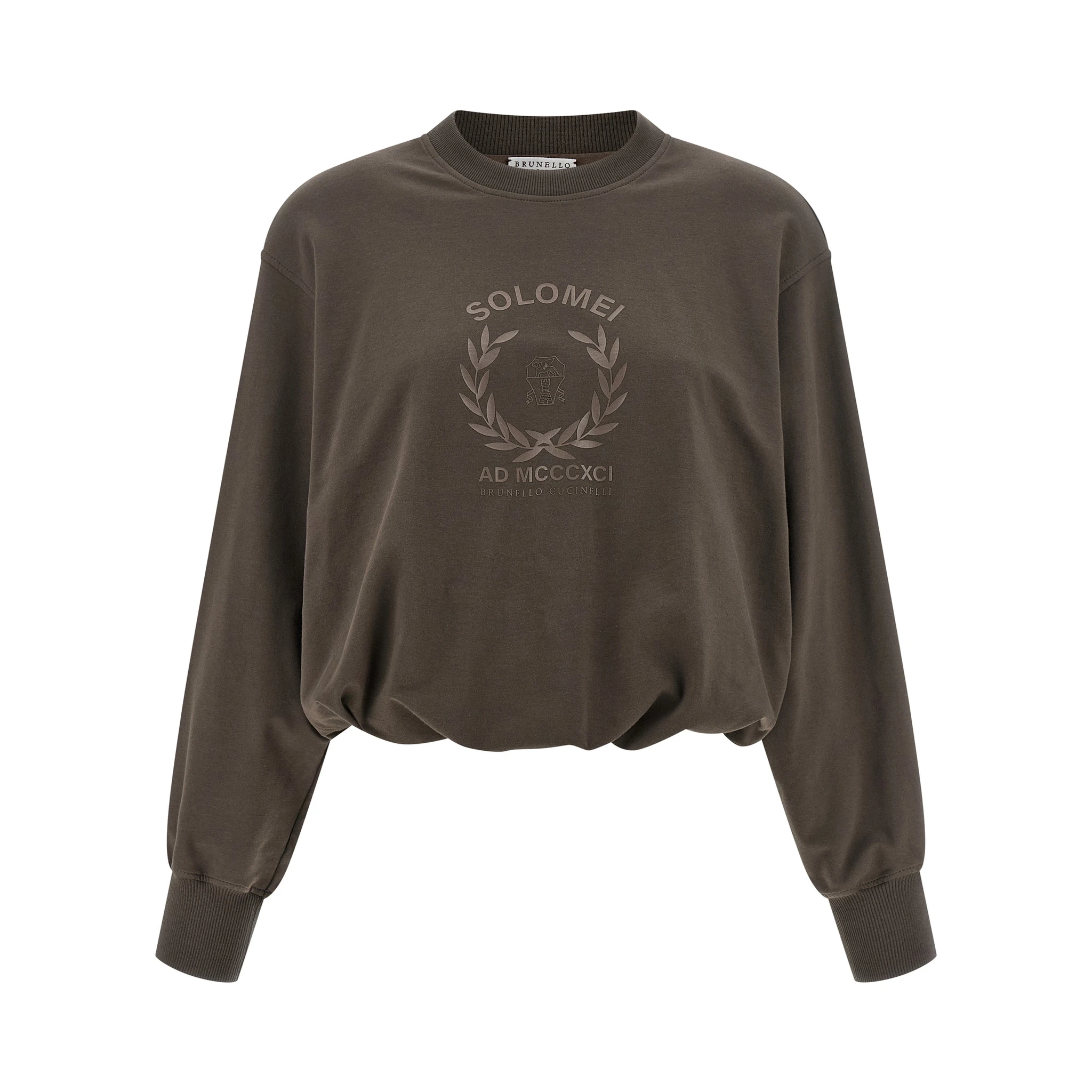 Brown Cotton Sweatshirt
