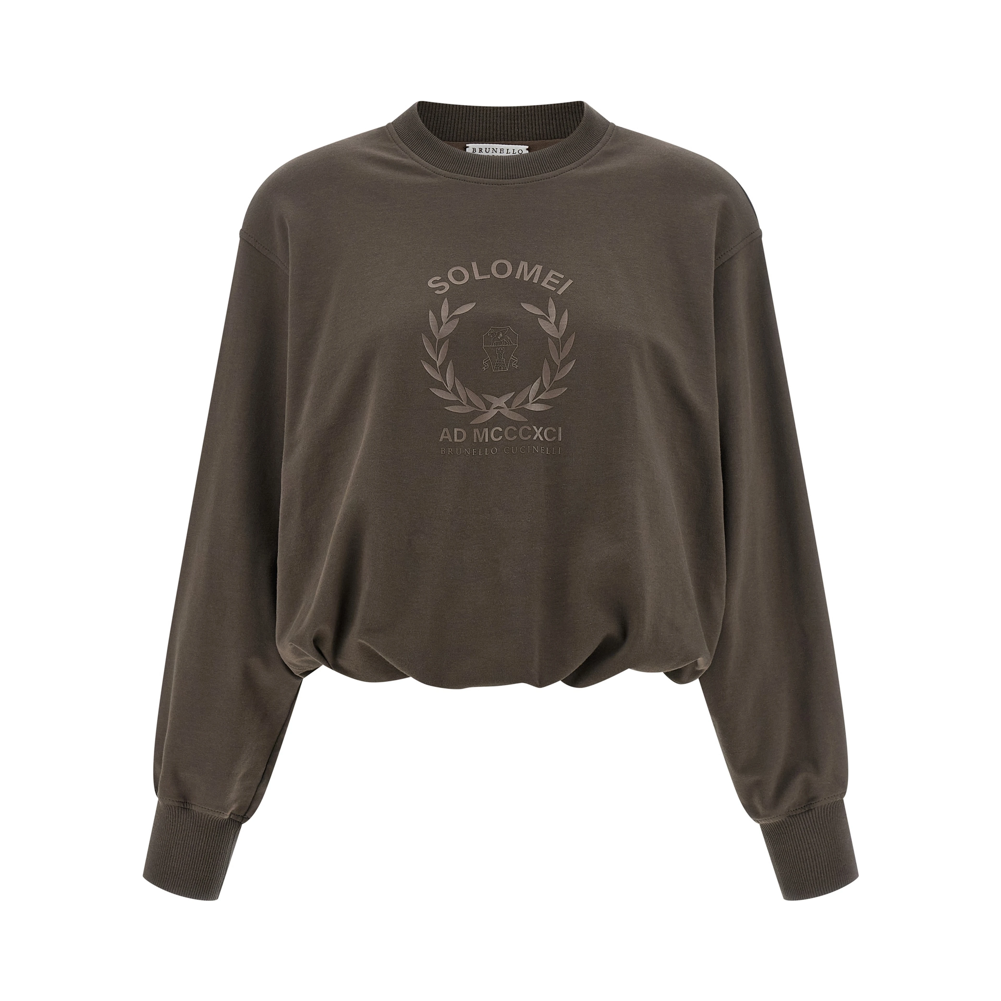 Brown Cotton Sweatshirt