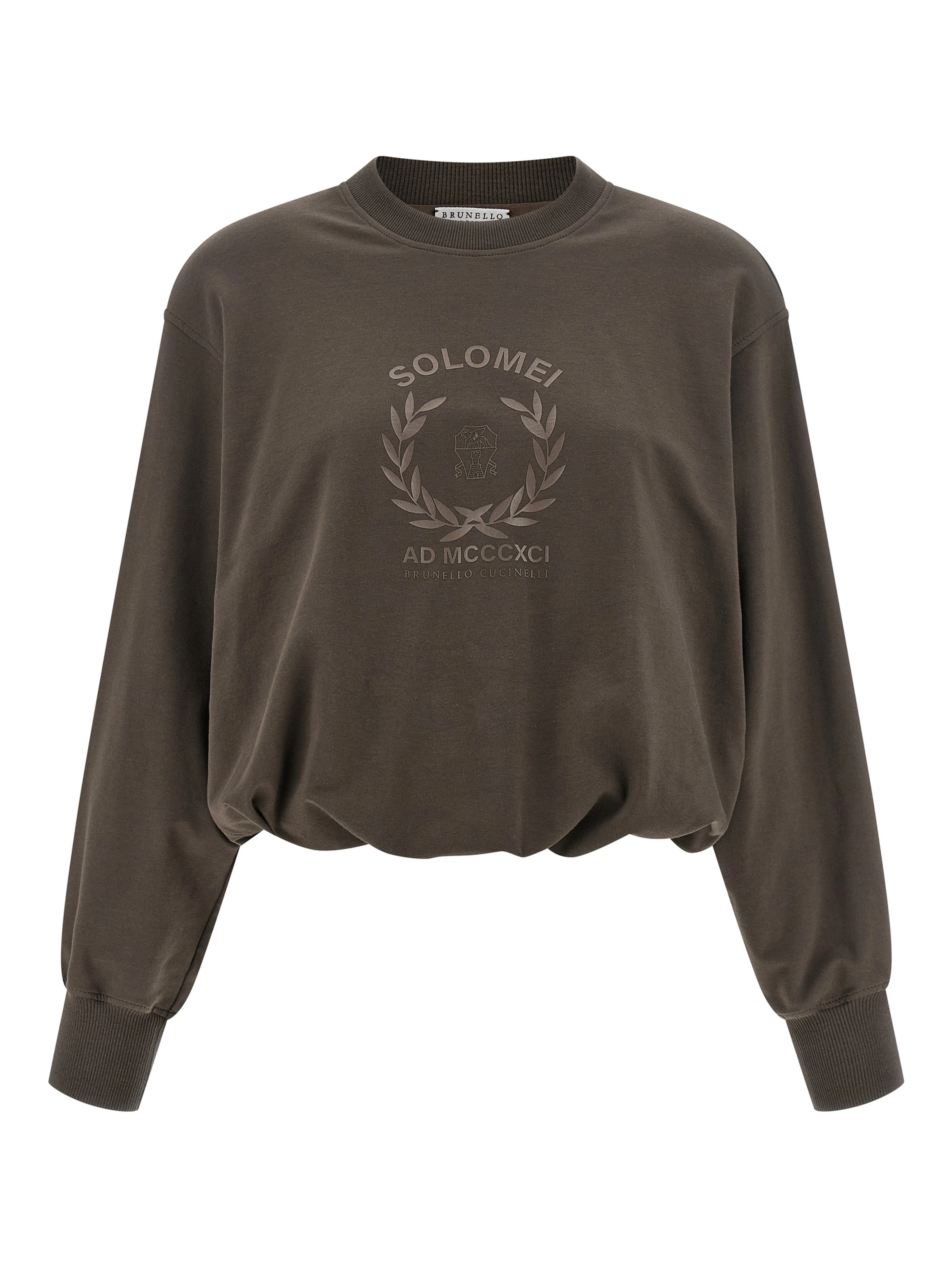 Brown Cotton Sweatshirt