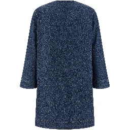 Blue Cotton Short Dress