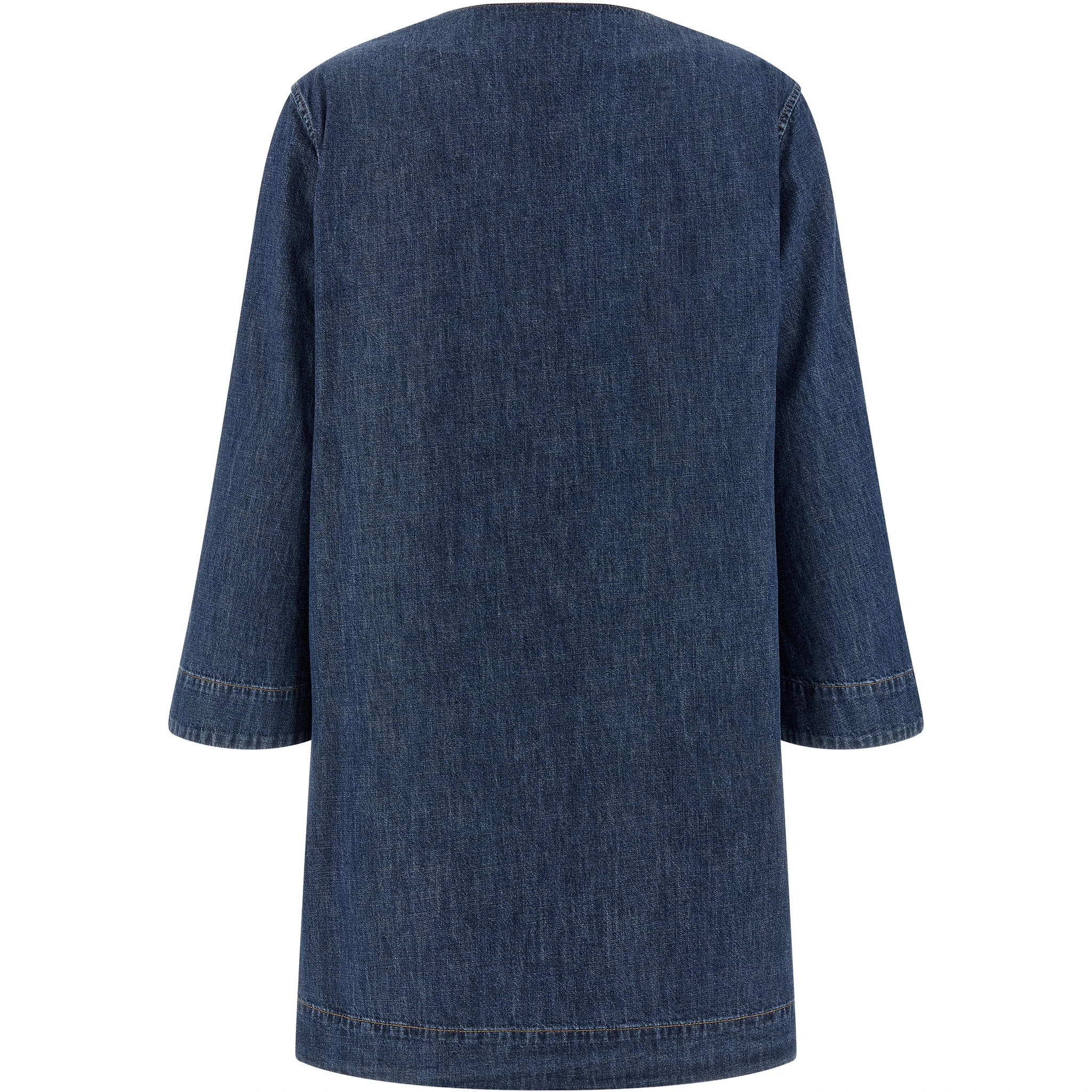 Blue Cotton Short Dress