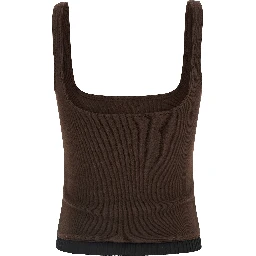 Brown Cotton Tank Tops