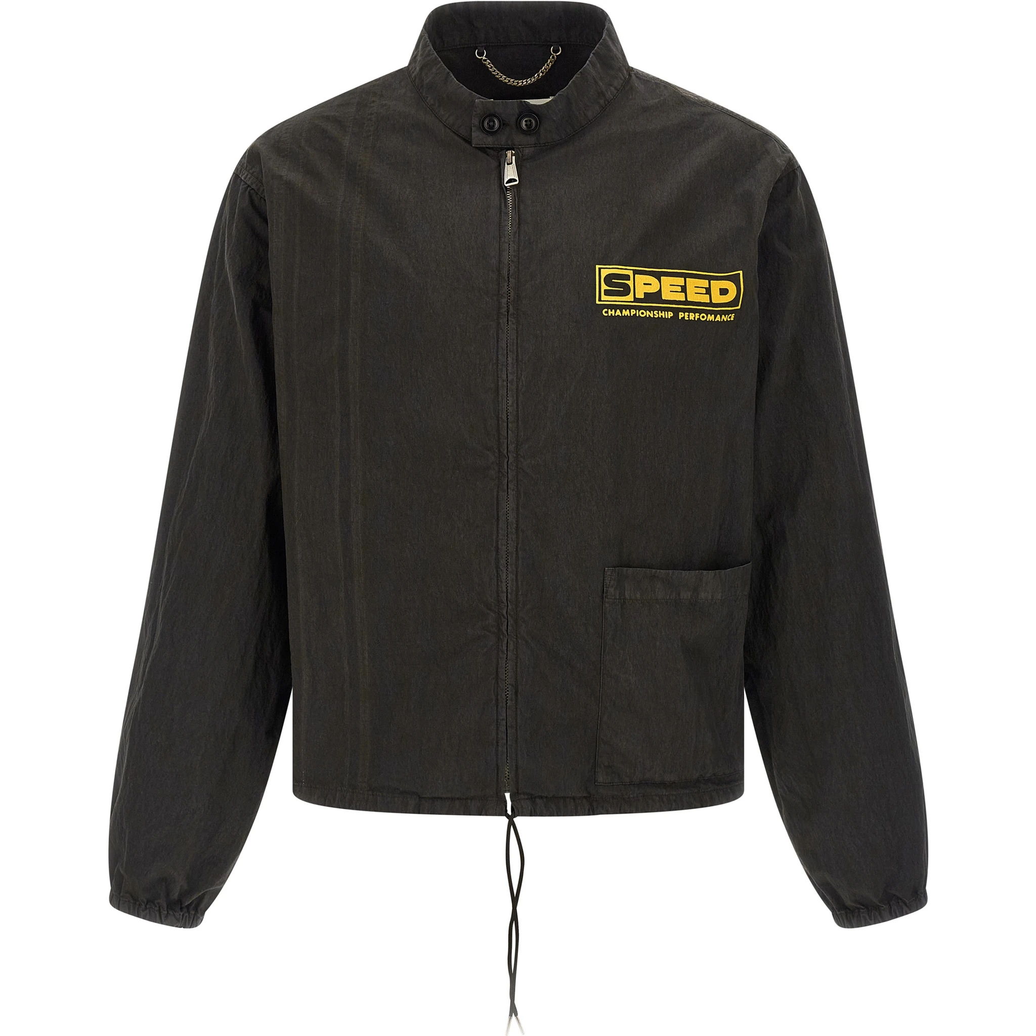 Gray Cotton Shell Jacket