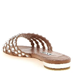 Multicolor Lamb Leather Slides