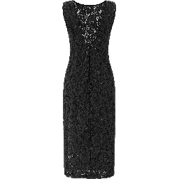 Black Cotton Midi Dress