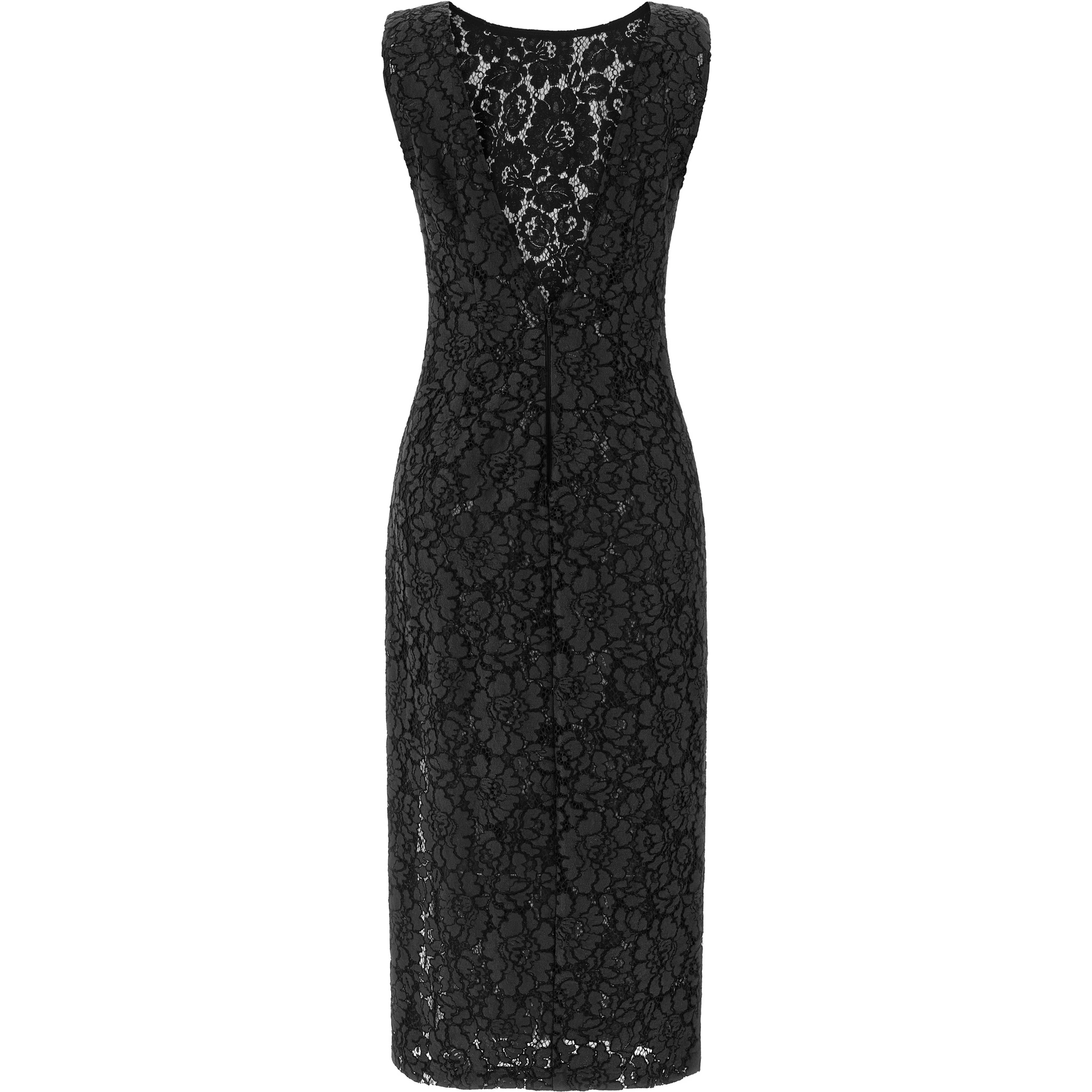 Black Cotton Midi Dress