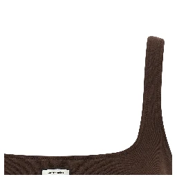 Brown Cotton Tank Tops