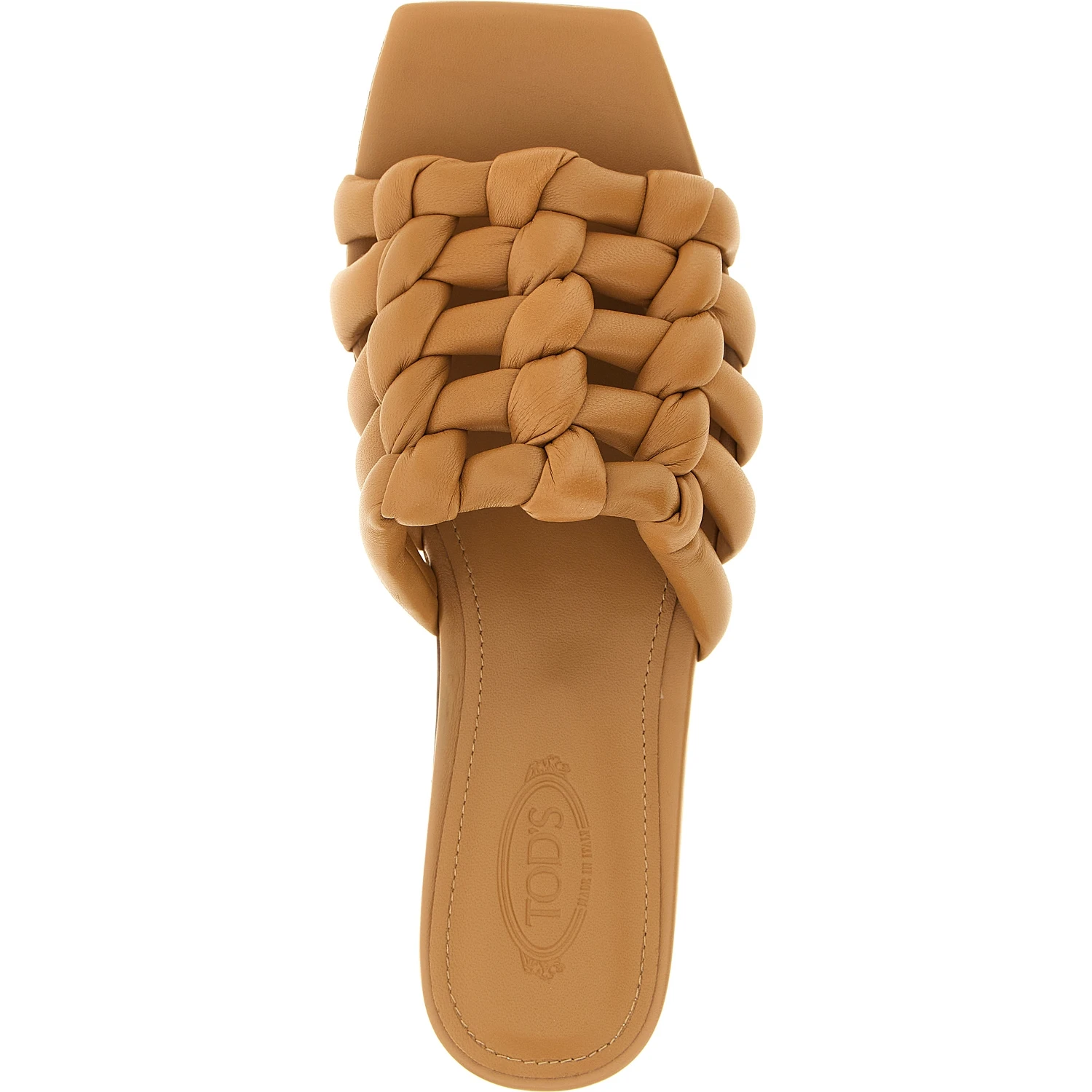Brown Lambskin Slides
