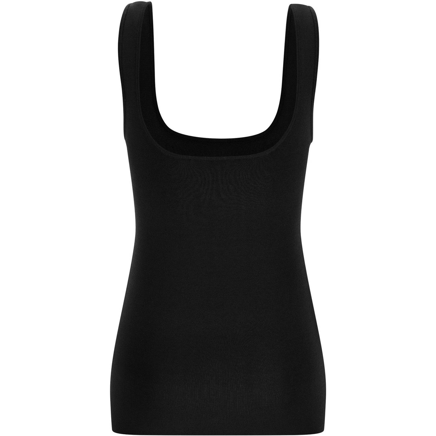 Black Viscose Sleeveles T-Shirt