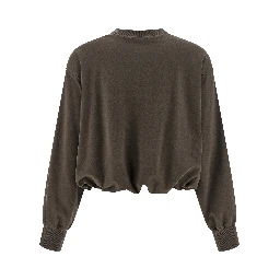 Brown Cotton Sweatshirt