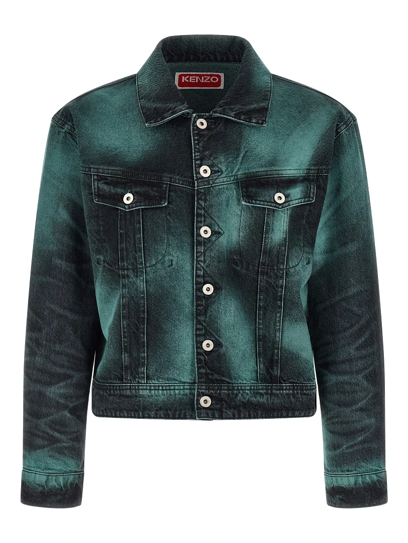 Gray Cotton Denim Jacket