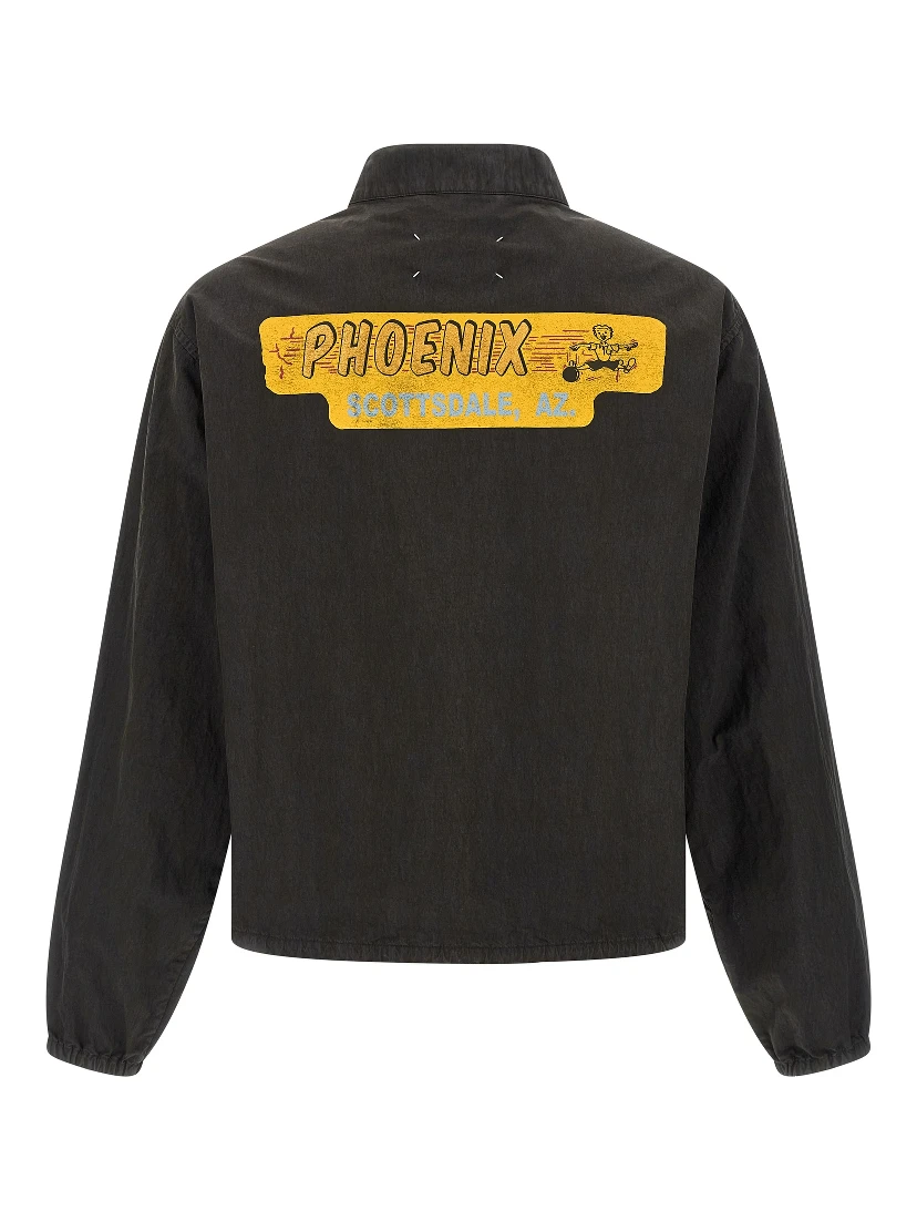 Gray Cotton Shell Jacket