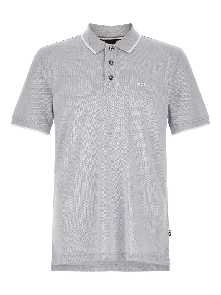 Blue Cotton Polo Shirt