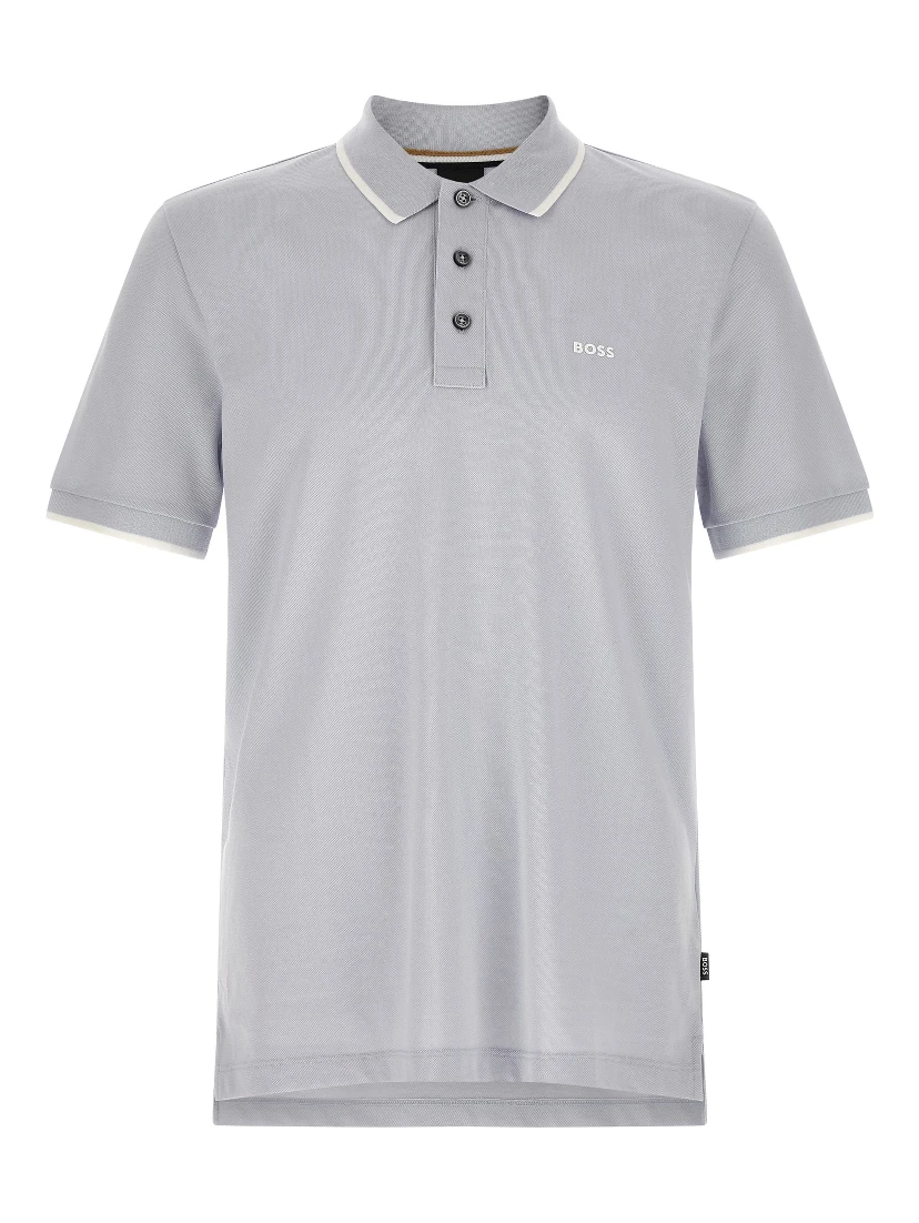 Blue Cotton Polo Shirt