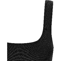 Black Viscose Sleeveles T-Shirt