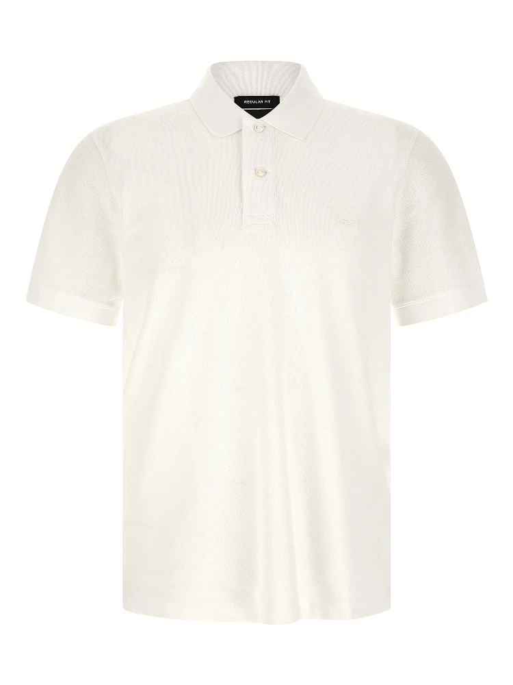 White Cotton Polo Shirt
